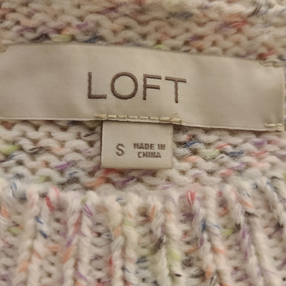 Loft multi color  crew neck sweater - Picture 4 of 4